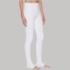 ALO YOGA White High Waisted Goddess Leggings